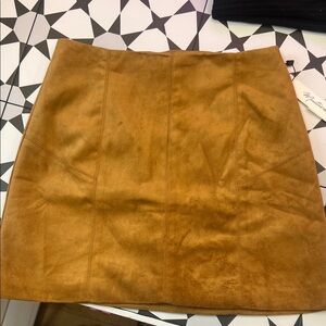 Mustard Seed Tan Suede Mini Skirt